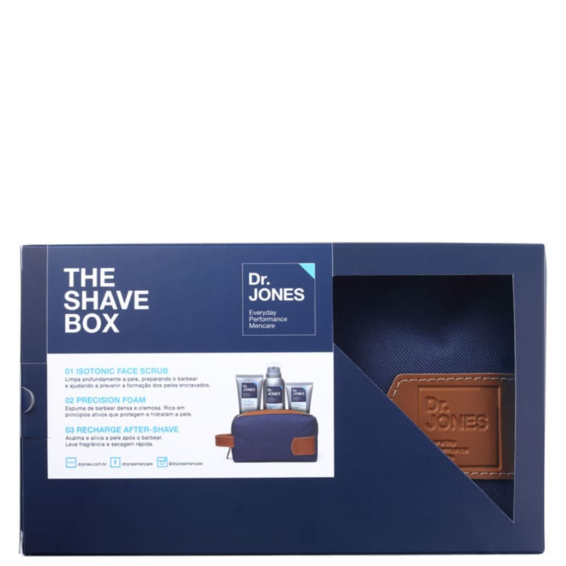 Kit Barba Dr. Jones The Shave Box (3 produtos + Nécessaire)