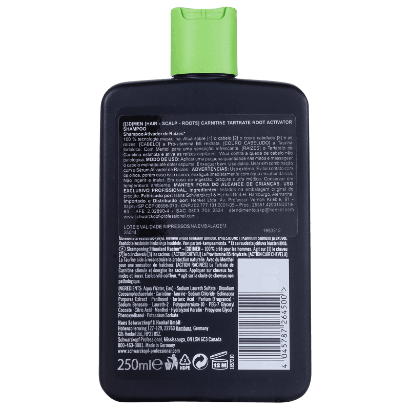 Schwarzkopf Professional 3DMension Root Activator - Shampoo Antiqueda 250ml