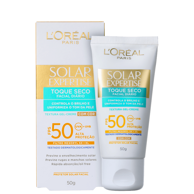 L'Oréal Paris Solar Expertise Toque Seco FPS 50 - Protetor Solar com Cor 50g
