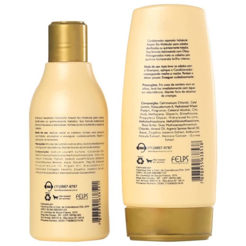 Kit Felps Profissional XRepair Bio Molecular Duo (2 Produtos)