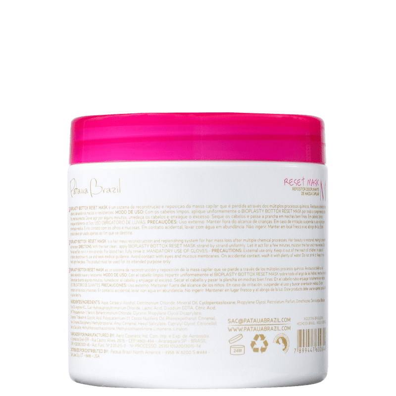Pataua Brazil Bioplasty Bottox Reset - Máscara Capilar 500ml