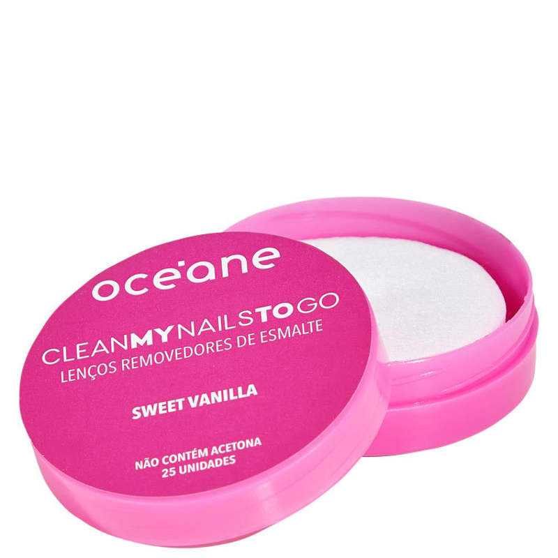 Clean My Nails To Go Sweet Vanilla - Lenço Removedor de Esmalte (25 Unidades)