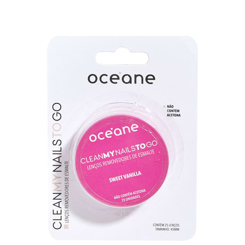 Clean My Nails To Go Sweet Vanilla - Lenço Removedor de Esmalte (25 Unidades)