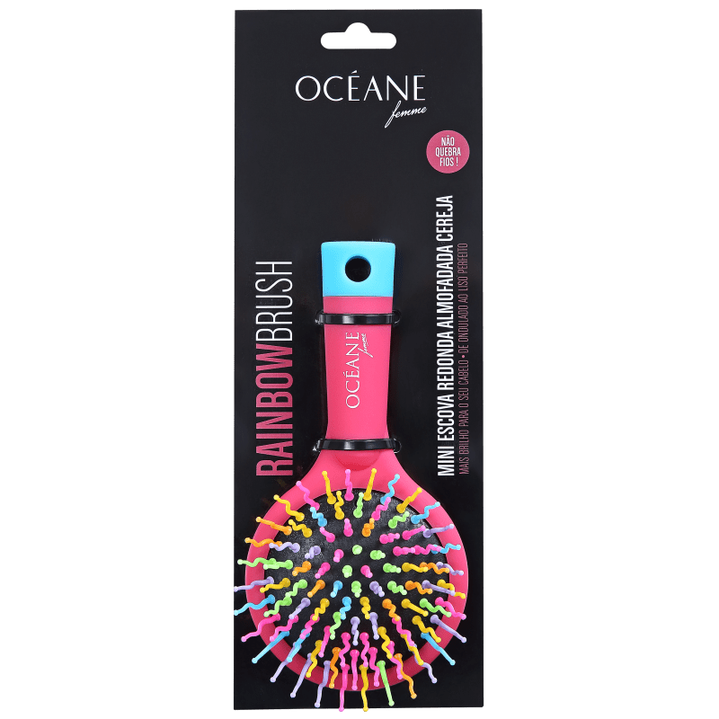 Océane Rainbow Brush Cereja - Mini Escova de Cabelo