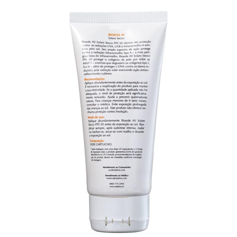 Ada Tina Biosole AV FPS 50 - Protetor Solar Facial 50g