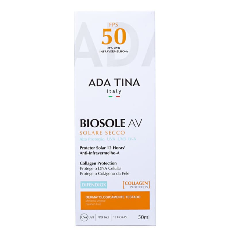 Ada Tina Biosole AV FPS 50 - Protetor Solar Facial 50g