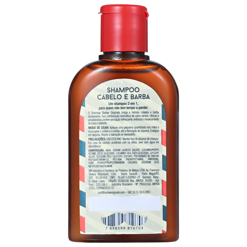 Barber Originals Cabelo e Barba - Shampoo 60ml