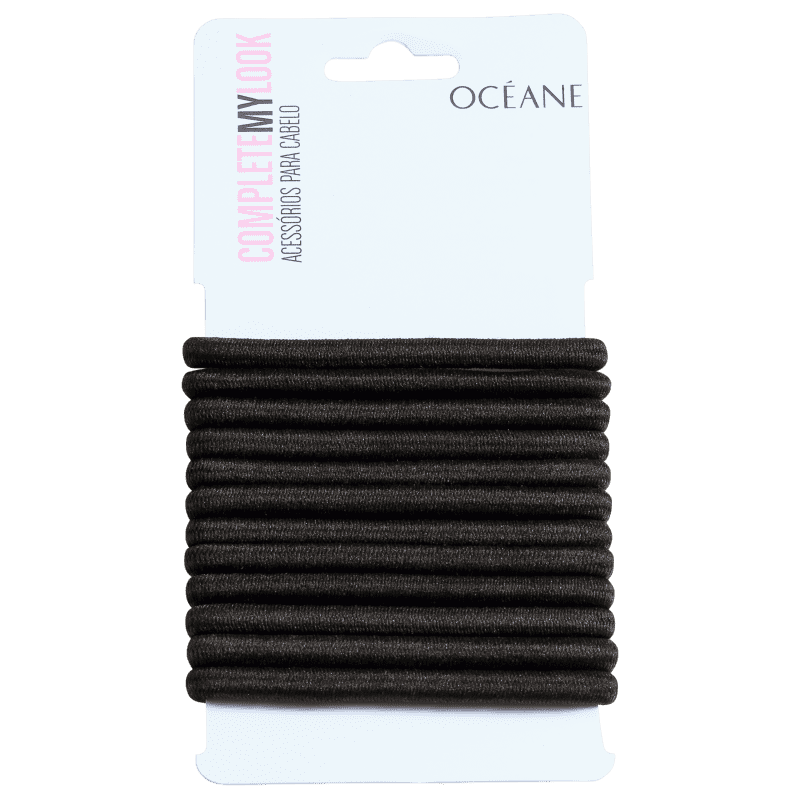 Océane Complete My Look 134 Black - Elástico de Cabelo (12 Unidades)