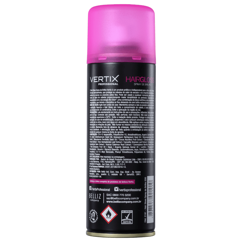 Vertix Hairgloss - Spray de Brilho 200ml