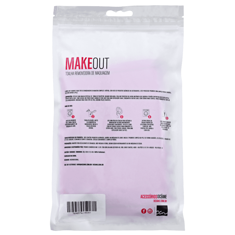 MakeOut Pink - Toalha Demaquilante