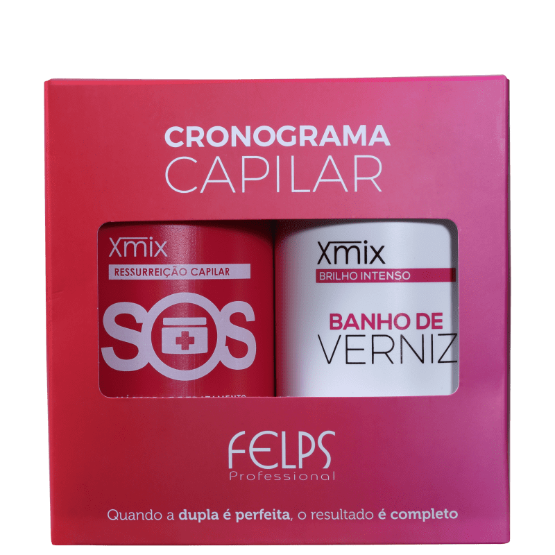 Kit Felps Profissional Xmix Cronograma Capilar de Salão (2 Produtos)
