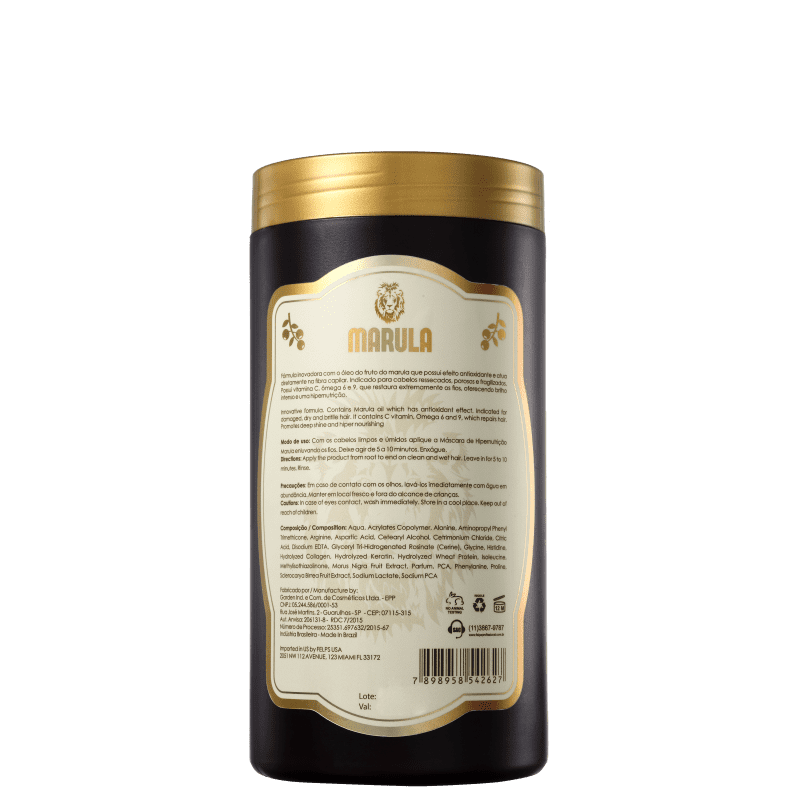 Felps Profissional XMix Marula Hipernutrição - Máscara de Nutrição 1000g