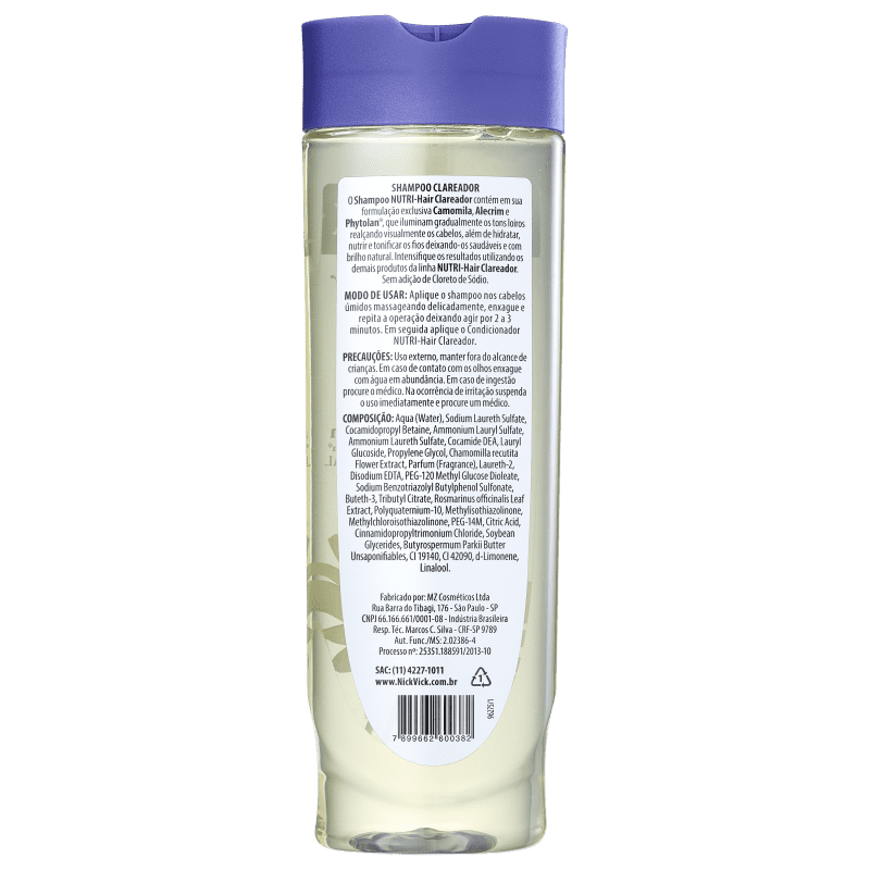 Nick & Vick NUTRI-Hair - Shampoo Clareador 300ml