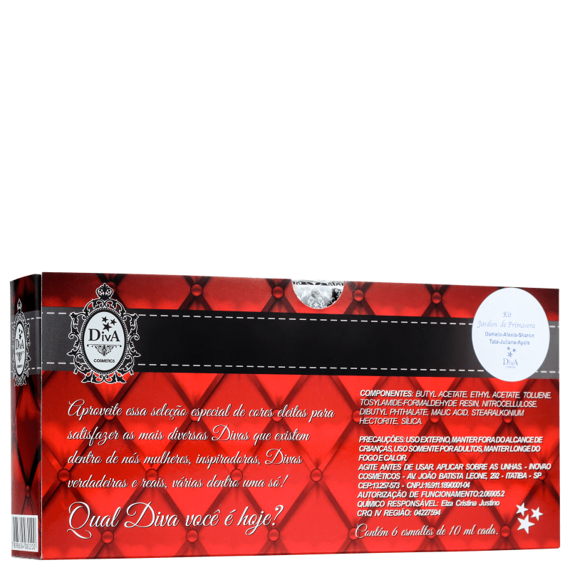 Kit Diva Cosmetics Jardim Primavera (6 Produtos)