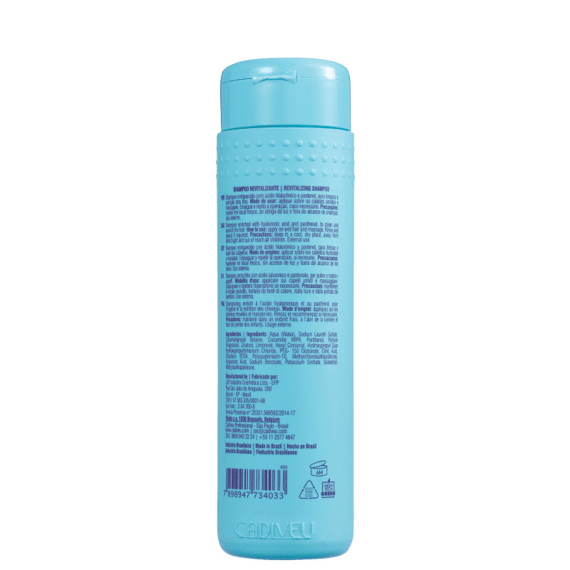 Cadiveu Professional Plástica de Argila Revitalizante - Shampoo 250ml
