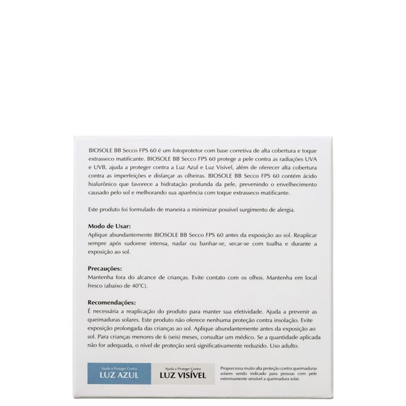 Ada Tina Biosole BB Secco FPS60 Vaniglia - Protetor Solar Facial com Cor 10g