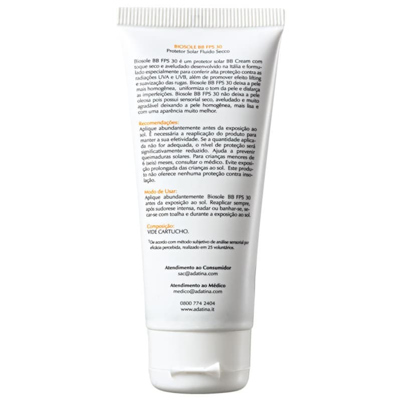 Ada Tina Biosole BB Cream FPS30 Noce - Protetor Facial com Cor 40ml