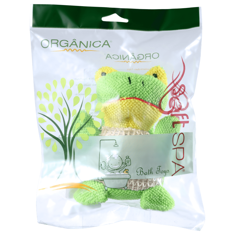 Orgânica Bath Toy Sapinho Verde - Esponja de Banho
