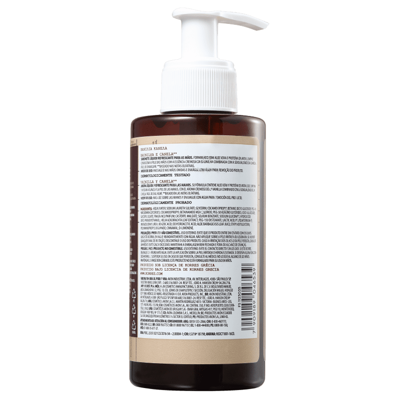 Korres Baunilha e Canela - Sabonete Líquido para as Mãos 200ml