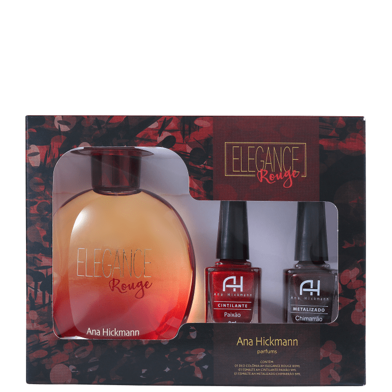 Conjunto Elegance Rouge Ana Hickmann Feminino - Deo Colônia 80ml + Esmalte 9ml 2un