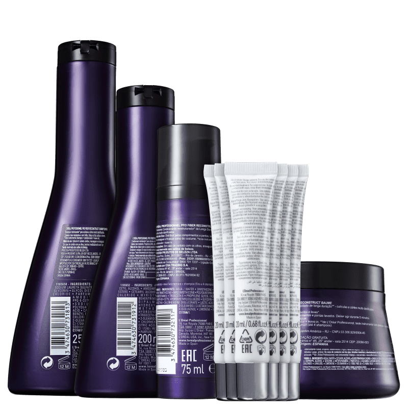 Kit L'Oréal Professionnel Pro Fiber Reconstruct Re-Charge (5 Produtos)