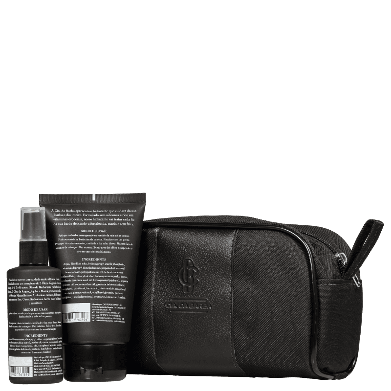 Kit Cia da Barba The Black Collection (2 Produtos + Nécessaire)
