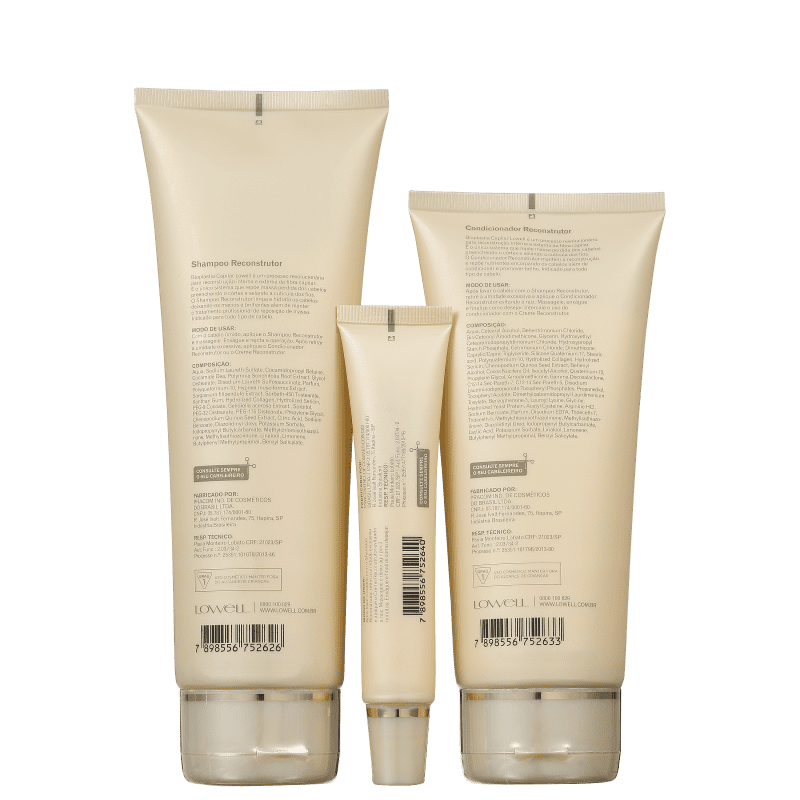 Kit Lowell Bioplastia Capilar Bioplastia Home Care (3 Produtos)