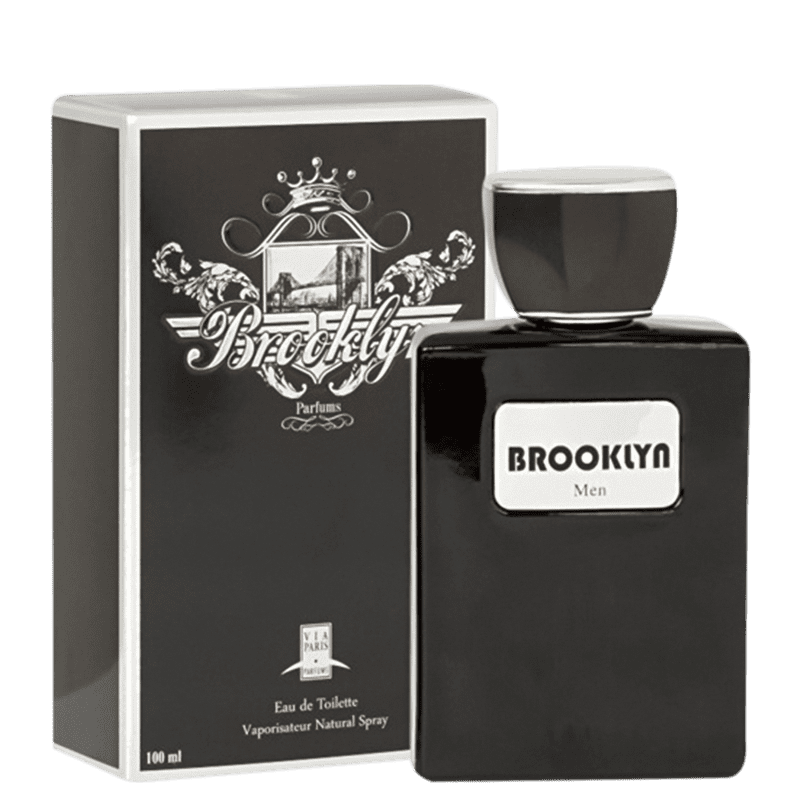 Men Black Brooklyn Via Paris Eau de Toilette - Perfume Masculino 100ml
