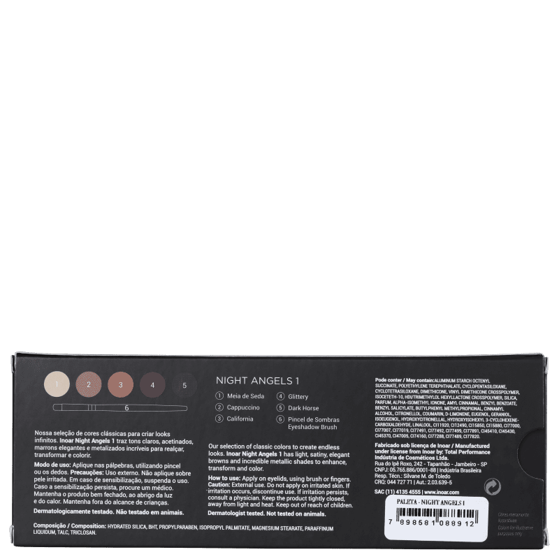 Paleta de Sombras Night Angels 1 10g
