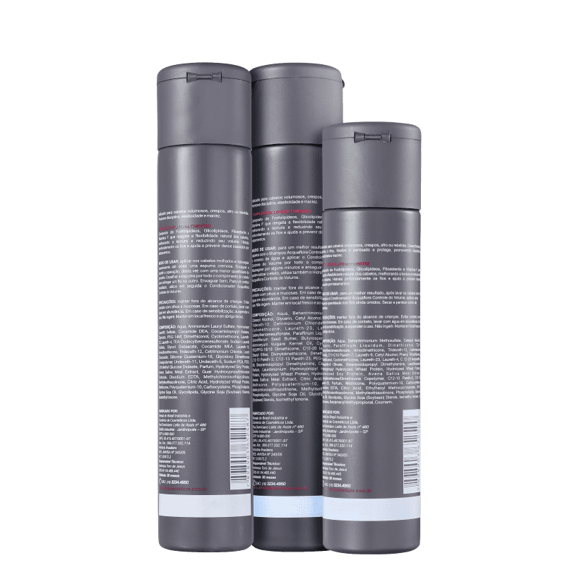 Kit Acquaflora Controle do Volume Hidratante (3 Produtos)
