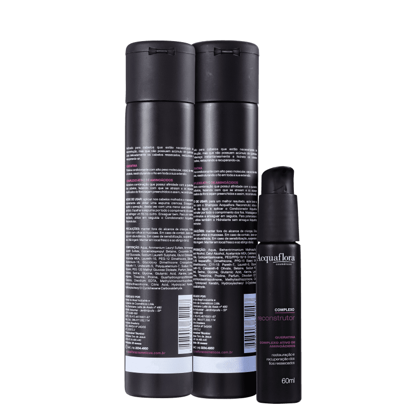 Kit Acquaflora Reconstrução Complexo de Tratamento (3 Produtos)