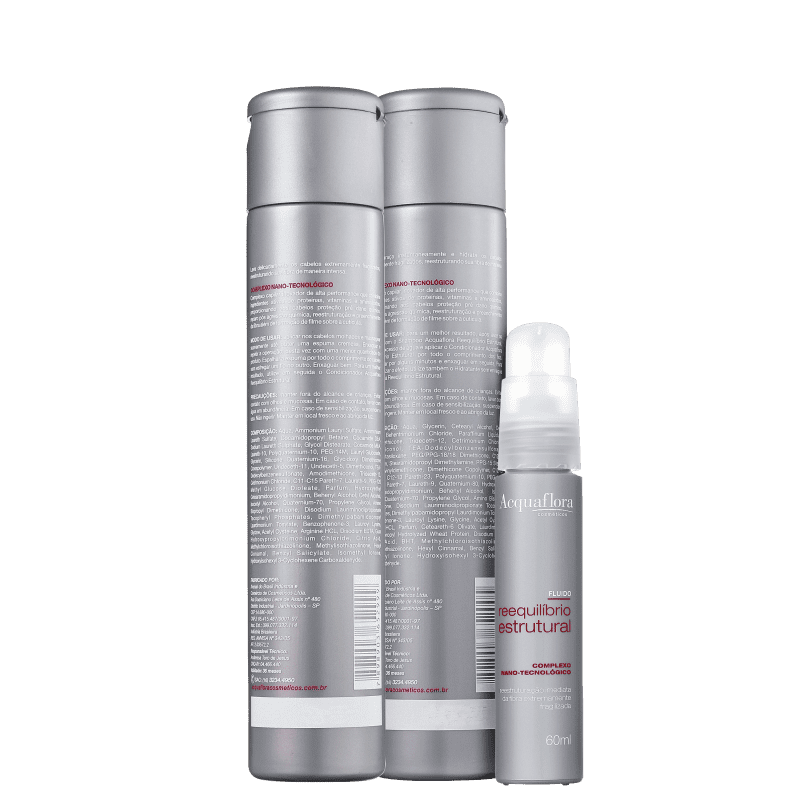 Kit Acquaflora Reequilíbrio Estrutural Fluido (3 Produtos)