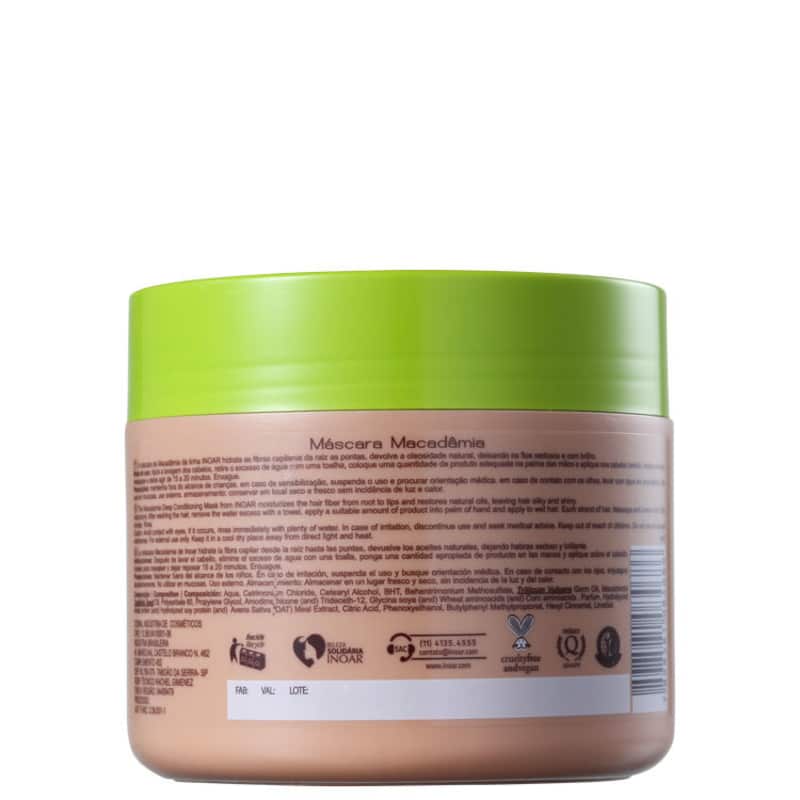 Inoar Macadâmia Oil Premium - Máscara Capilar 500ml