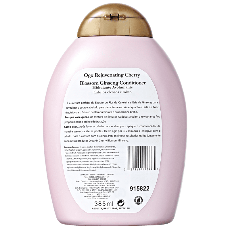 Organix Cherry Blossom Ginseng - Condicionador 385ml