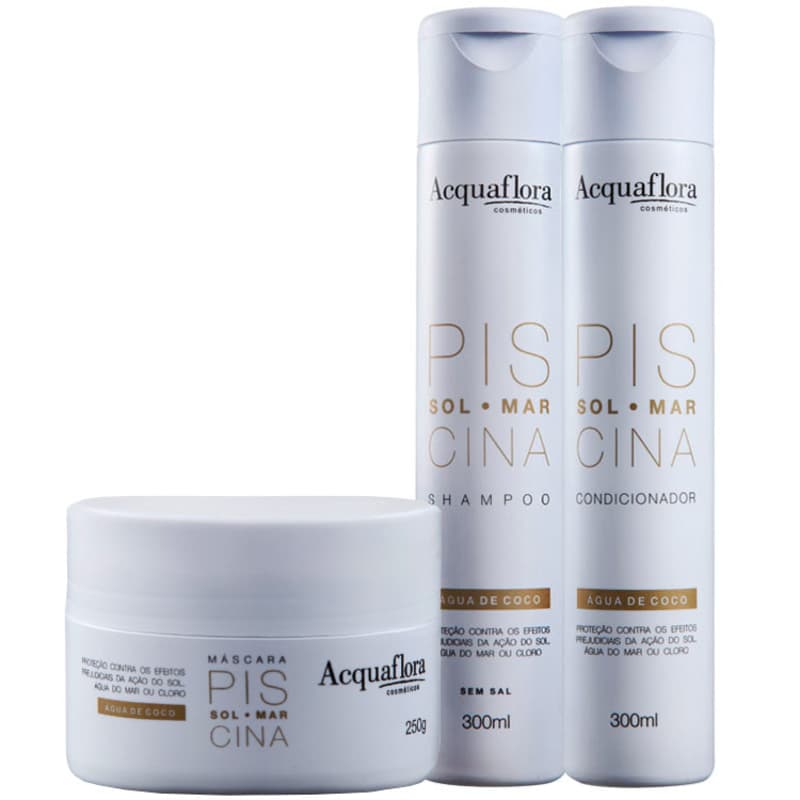 Kit Acquaflora Sol Mar Piscina Tratamento (3 Produtos)
