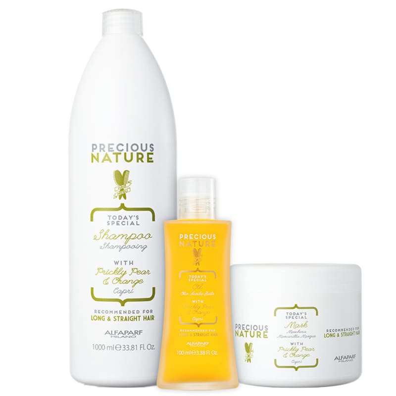 Kit Alfaparf Precious Nature Prickly Pear & Orange Salon Trio (3 Produtos)
