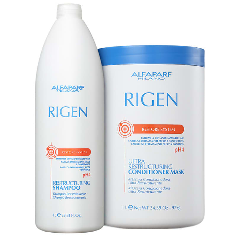 Kit Alfaparf Rigen Restore System Salon (2 Produtos)