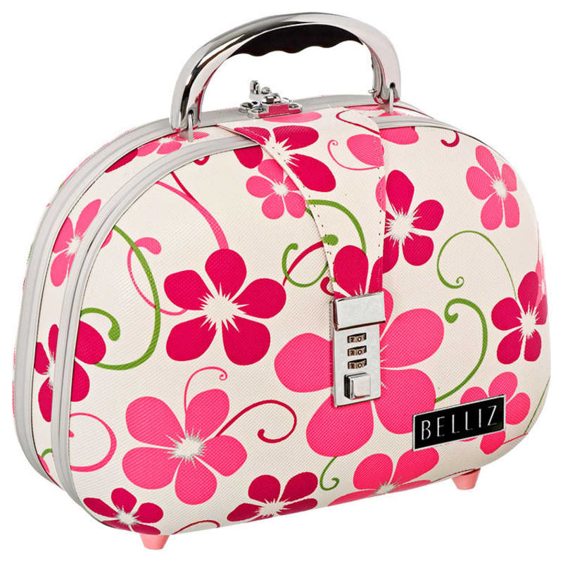 Belliz Eva Média Teen - Maleta Estampa Flores Rosa