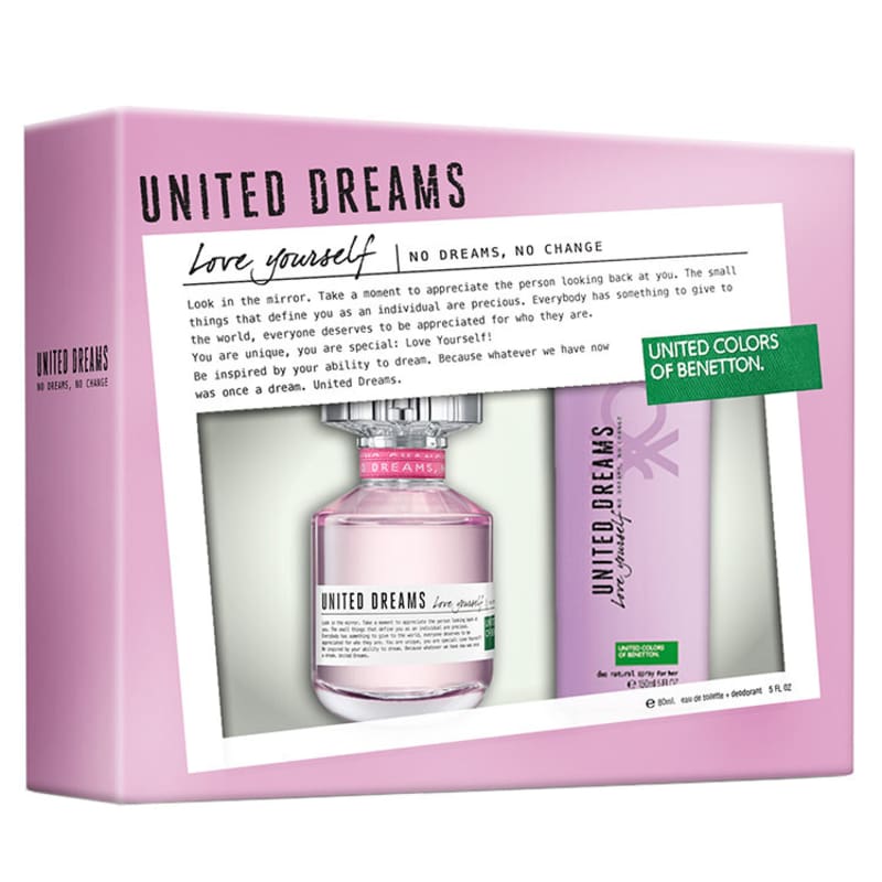 Benetton Conjunto Feminino United Love Yourself - Eau de Toilette 80ml + Desodorante 150ml