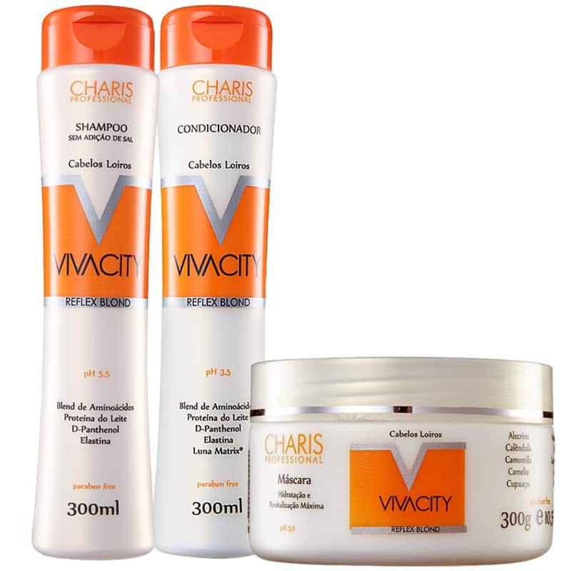 Kit Charis Vivacity Reflex Blond Tratamento (3 Produtos)
