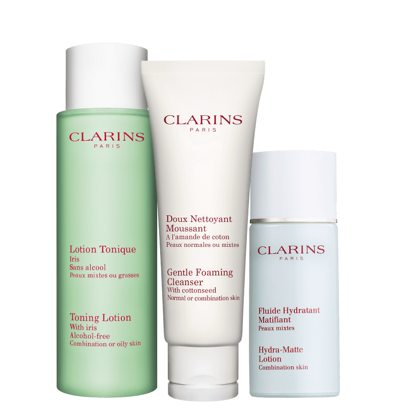 Clarins Aux Plantes Tonique Hidra-Matte Kit (3 Produtos)