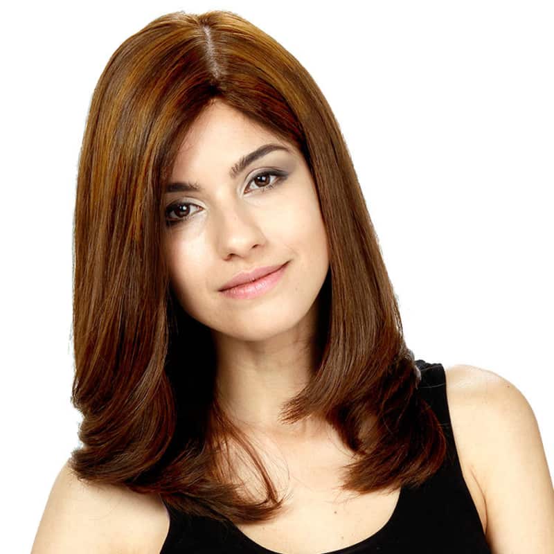 Crown Wigs Diana Castanho Médio/Claro - Peruca 45cm
