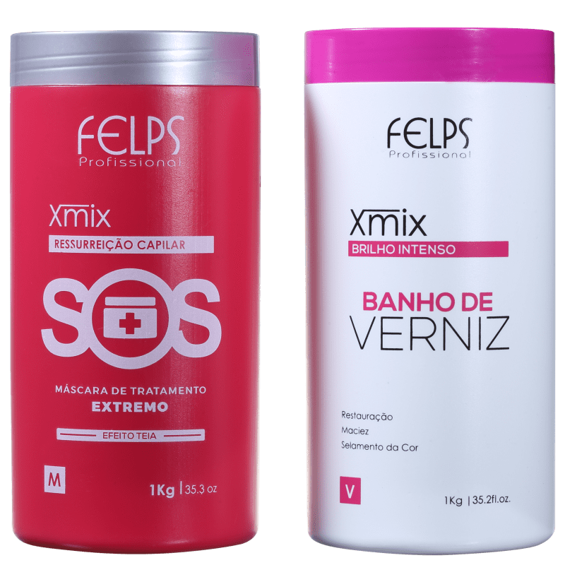 Kit Felps Profissional Xmix Cronograma Capilar de Salão (2 Produtos)