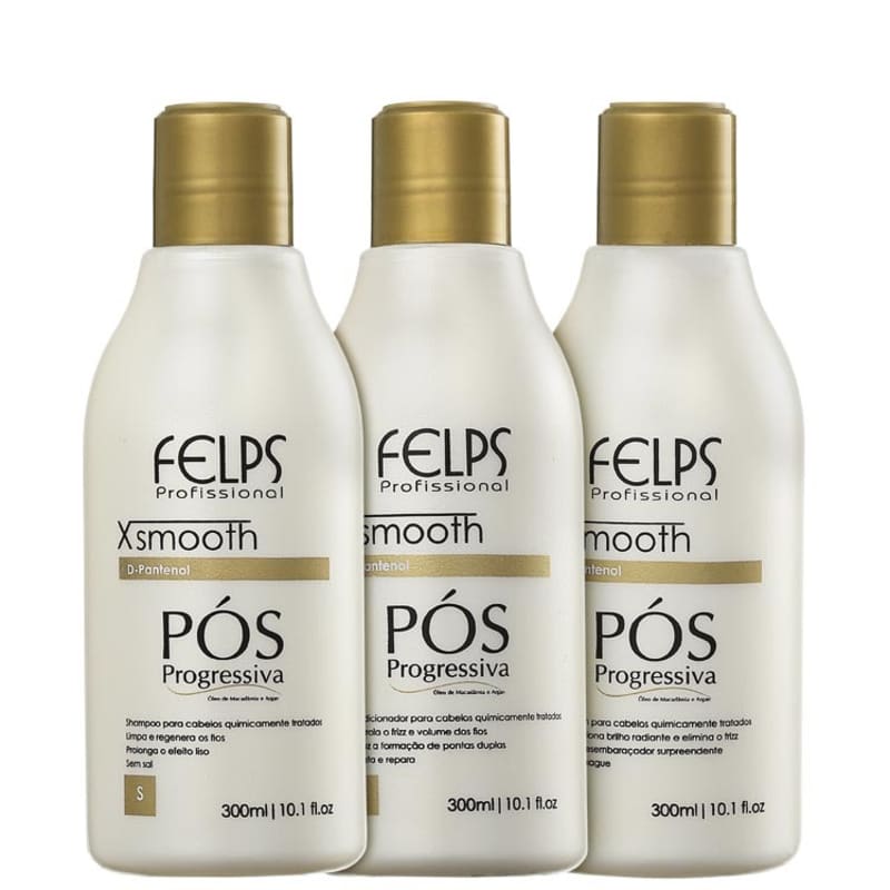Felps Profissional XSmooth D-Pantenol Pós-Progressiva Trio Kit (3 Produtos)