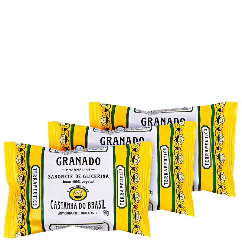 Granado Terrapeutics Castanha do Brasil de Glicerina - Sabonete em Barra 3x90g