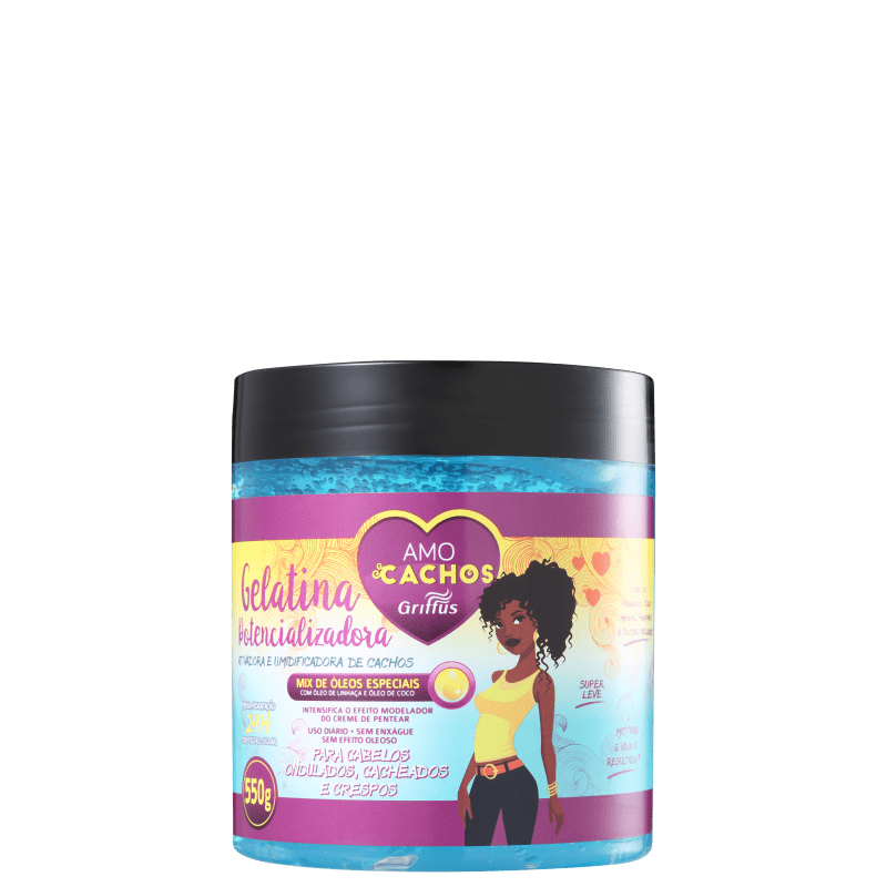 Griffus Amo Cachos Gelatina Potencializadora - Ativador de Cachos 550g