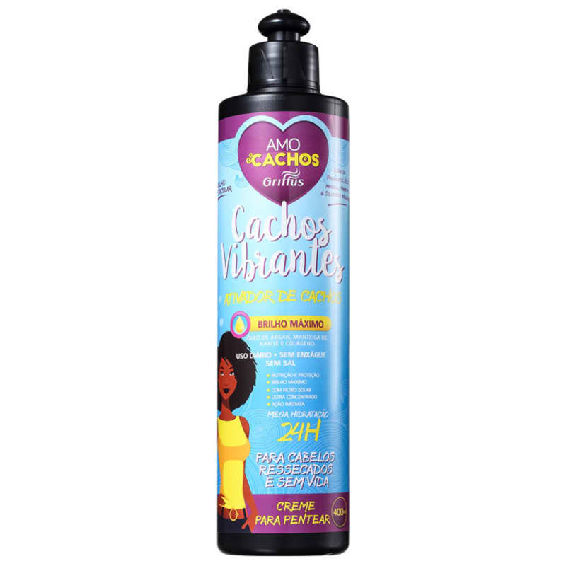 Griffus Amo Cachos Vibrantes - Ativador de Cachos 400ml