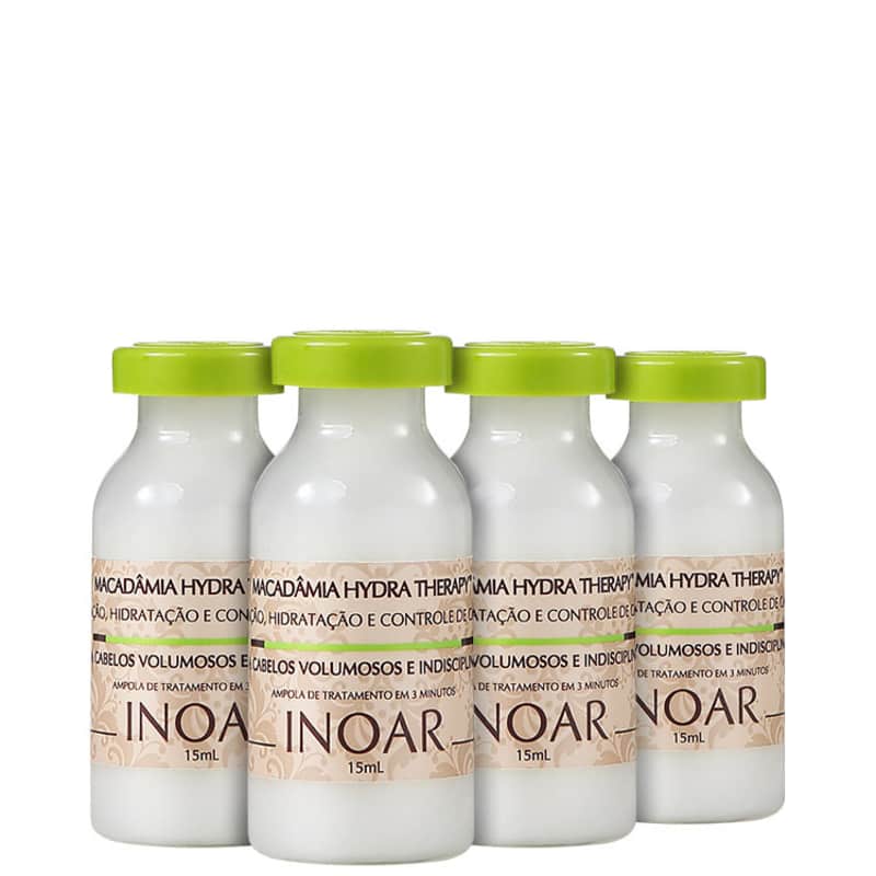 Inoar Macadâmia Oil Premium Hydra Therapy - Ampola de Hidratação 4x15ml