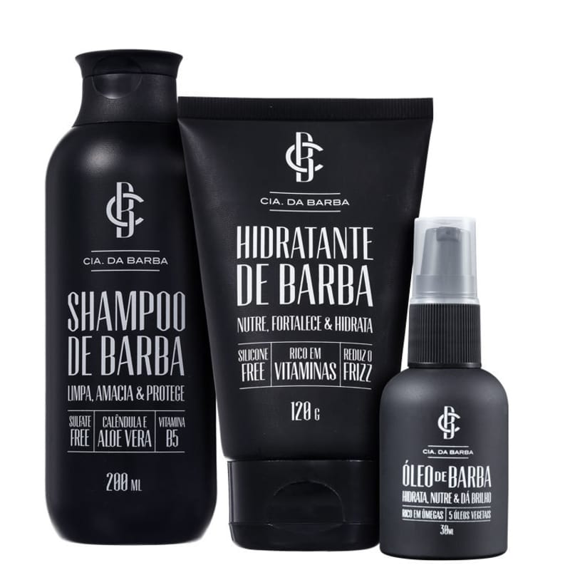 Kit Barba Cia da Barba Tratamento Completo (3 produtos)