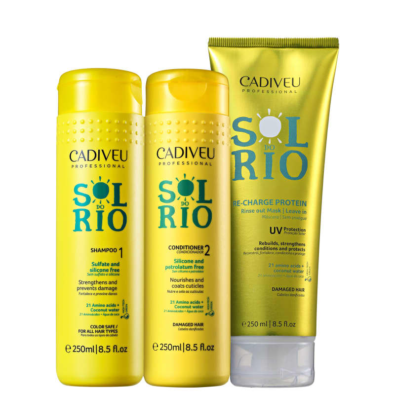 Kit Cadiveu Professional Sol do Rio Recarga de Proteína (3 Produtos)